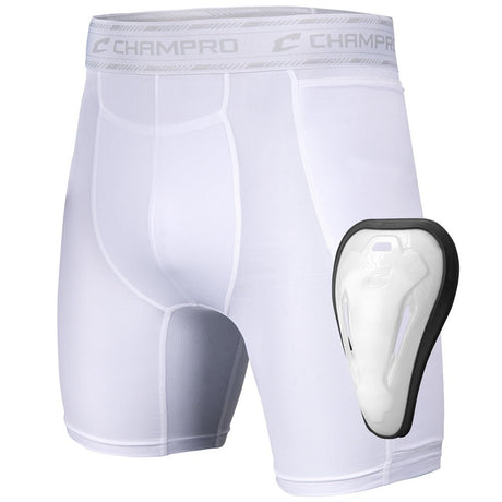 Champro Take - Out Sliding Short w/ Cup | Champro BPS19C WHITE Youth S Athletic Cups
