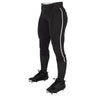 Champro TOURNAMENT w/Pipe Softball Pant | Champro BP11P BLACKWHITEPIPE Girls S Softball Pants