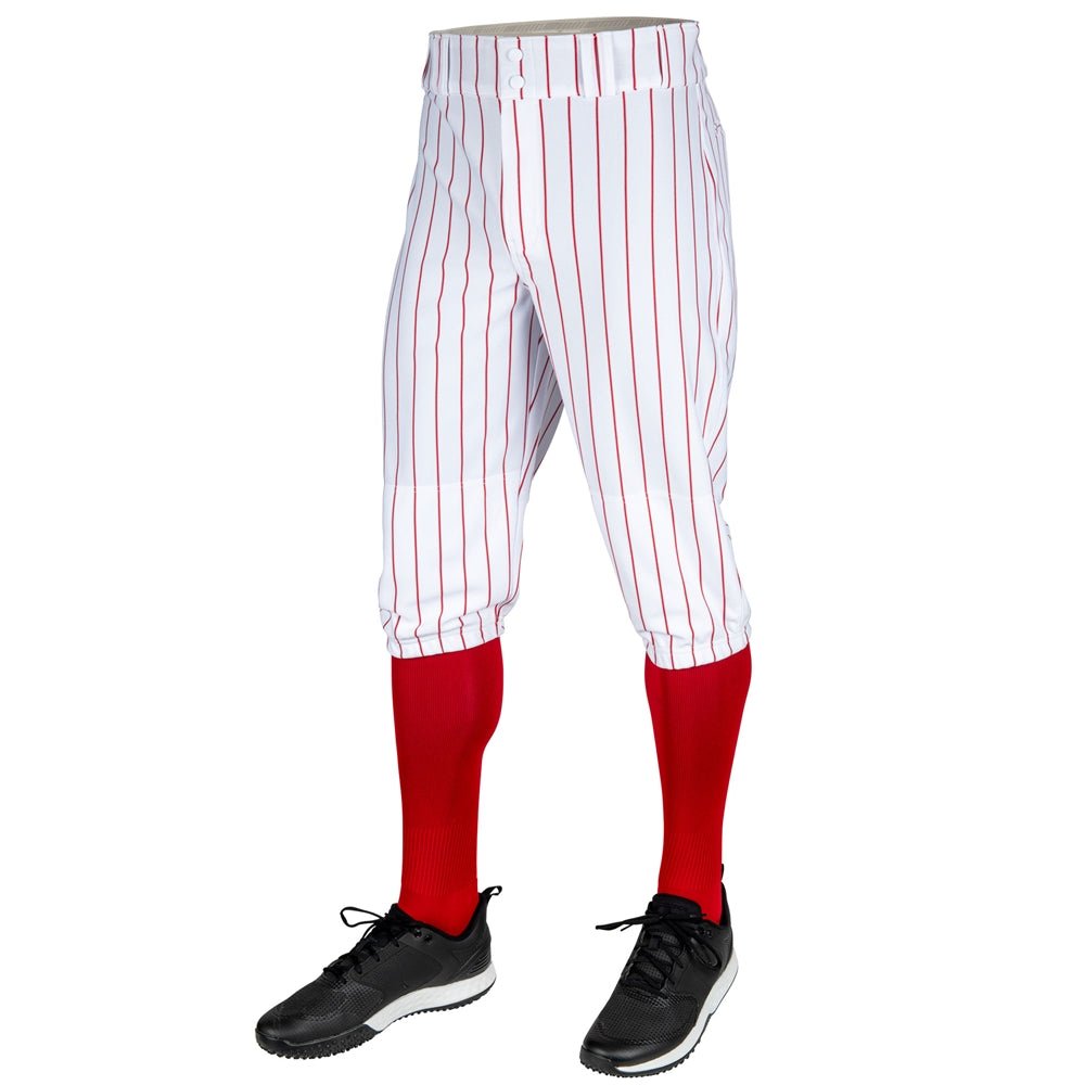 Champro Triple Crown 2.0 KNICKER PINSTRIPE | Champro BP68PIN WHITESCARLET Youth XS Baseball Pants