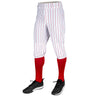 Champro Triple Crown 2.0 KNICKER PINSTRIPE | Champro BP68PIN WHITESCARLET Youth XS Baseball Pants