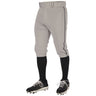 Champro Triple Crown 2.0 Knicker with Braid | Champro BP70 GREYBLACK Youth XS Baseball Pants