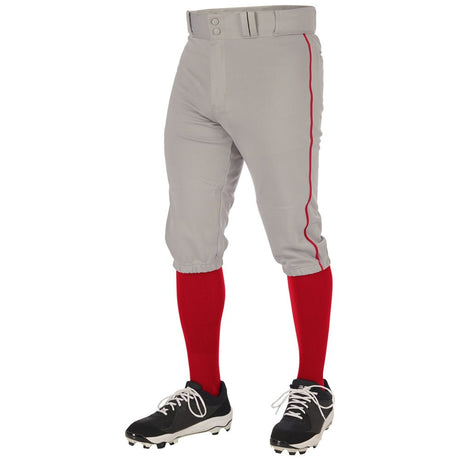 Champro Triple Crown 2.0 Knicker with Braid | Champro BP70 GREYSCARLET Youth XS Baseball Pants