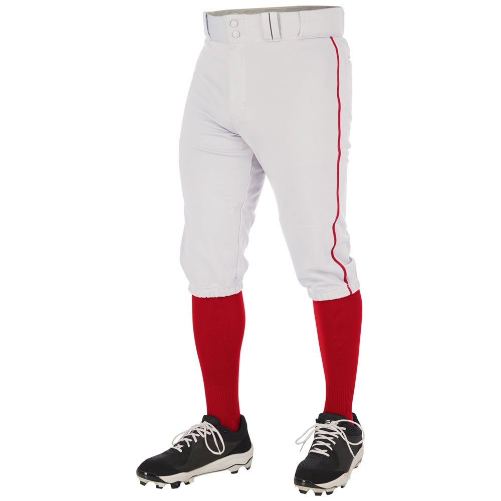 Champro Triple Crown 2.0 Knicker with Braid | Champro BP70 WHITESCARLET Youth XS Baseball Pants