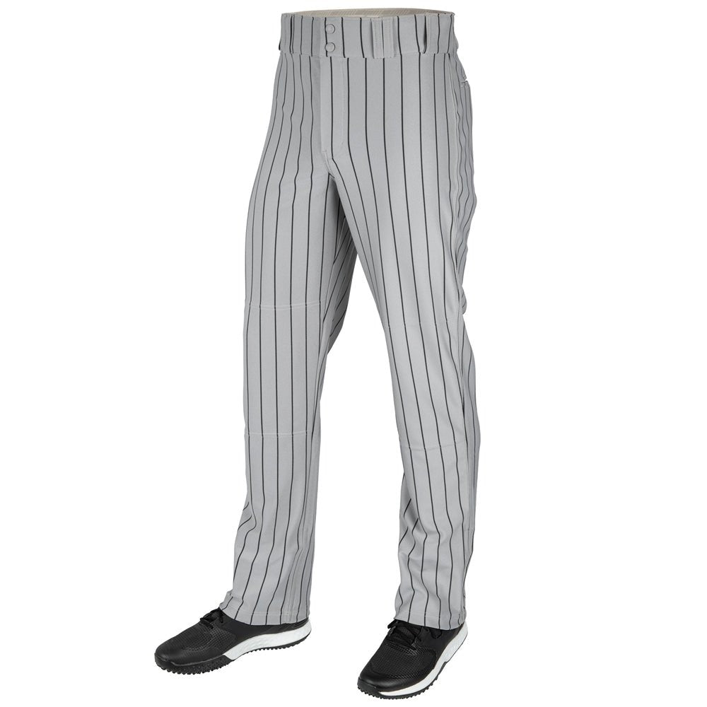 Champro Triple Crown 2.0 OPEN - BOTTOM PINSTRIPE | Champro BP60PIN GREYBLACK Youth XS Baseball Pants