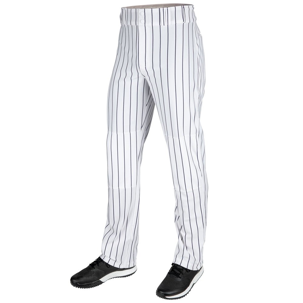 Champro Triple Crown 2.0 OPEN - BOTTOM PINSTRIPE | Champro BP60PIN WHITENAVY Youth XS Baseball Pants
