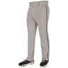 Champro Triple Crown 2.0 Open Bottom with Braid | Champro BP62 GREYBLACK Youth XS Baseball Pants