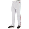 Champro Triple Crown 2.0 Open Bottom with Braid | Champro BP62 WHITESCARLET Youth XS Baseball Pants
