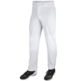 Champro TRIPLE CROWN Open Bottom Pant | Champro BP9U WHITE Youth XS Baseball Pants