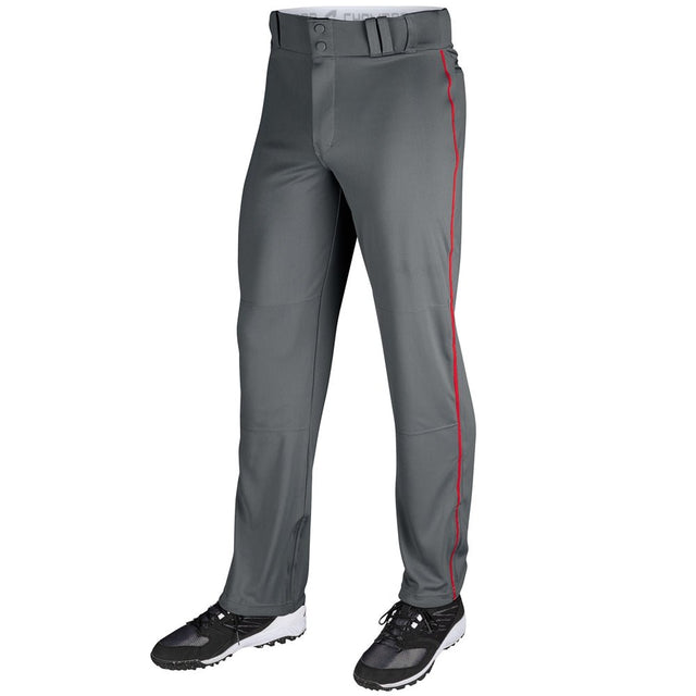Champro Triple Crown Open Bottom Pant with Pipe | Champro BP91U GRAPHITEBLACKPIPE S Baseball Pants