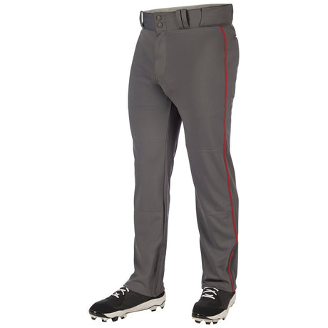 Champro Triple Crown Open Bottom Pant with Pipe | Champro BP91U GRAPHITESCARLETPIPE S Baseball Pants