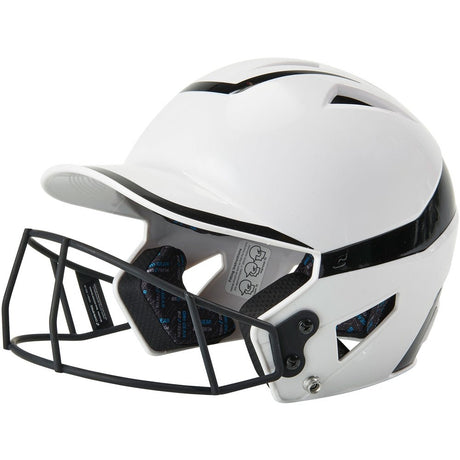 Champro Two - Tone Softball Helmet w/Mask | Champro HXFPG2 WHITEBLACK Senior Baseball & Softball Protective Gear
