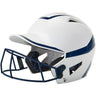Champro Two - Tone Softball Helmet w/Mask | Champro HXFPG2 WHITENAVY Senior Baseball & Softball Protective Gear