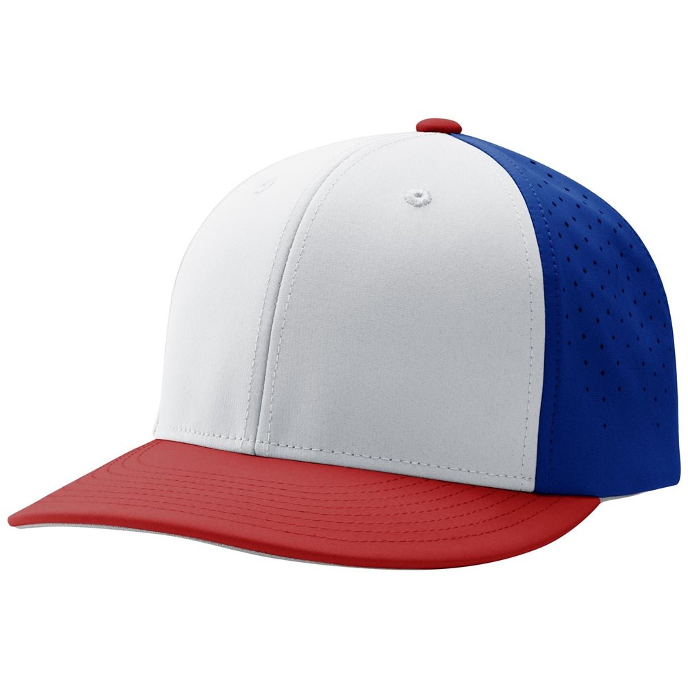 Champro Ultima Fitted Cap HC1 White Royal Scarlet XS/S Hats