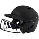 Champro Uncoated HX Softball Helmet w/Mask | Champro HXFPU BLACK Standard Baseball & Softball Protective Gear