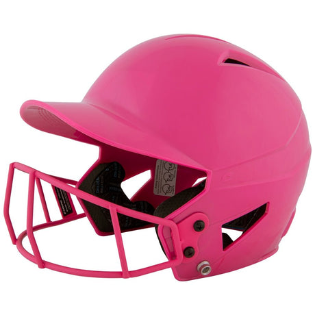 Champro Uncoated HX Softball Helmet w/Mask | Champro HXFPU OPTICPINK Standard Baseball & Softball Protective Gear