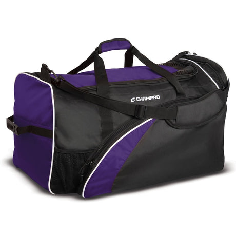 Champro Varsity Football Equipment Bag 28\" x 15\" x 15\" | Champro E43 BLACK Standard Ball Carrying Bags