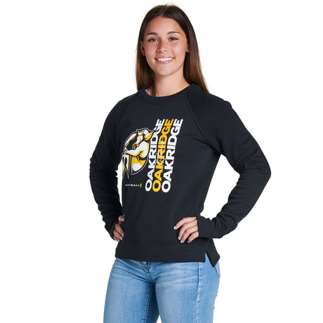 Champro Victory Fleece Women's Split Hem Crew | Champro VFSH2 BLACK XS Sweatshirts