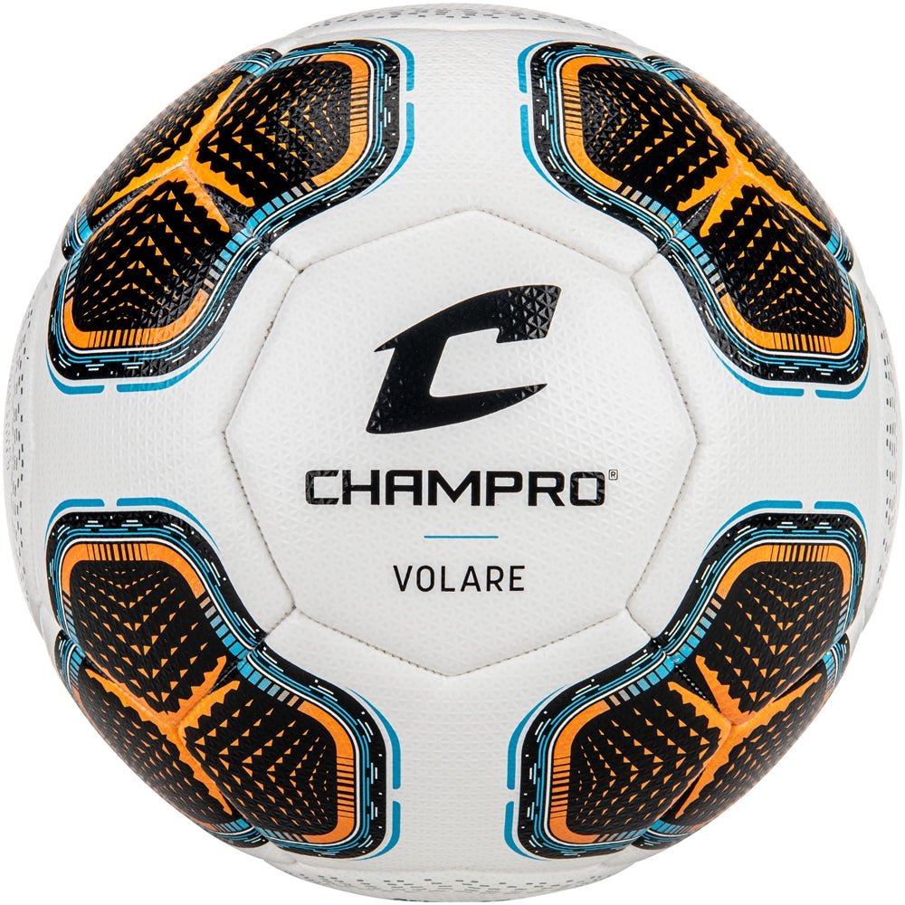 Champro VOLARE 18 Panel Soccer Ball | Champro SB1700 BLACKOPTICBLUEORANGE 4 Soccer Balls