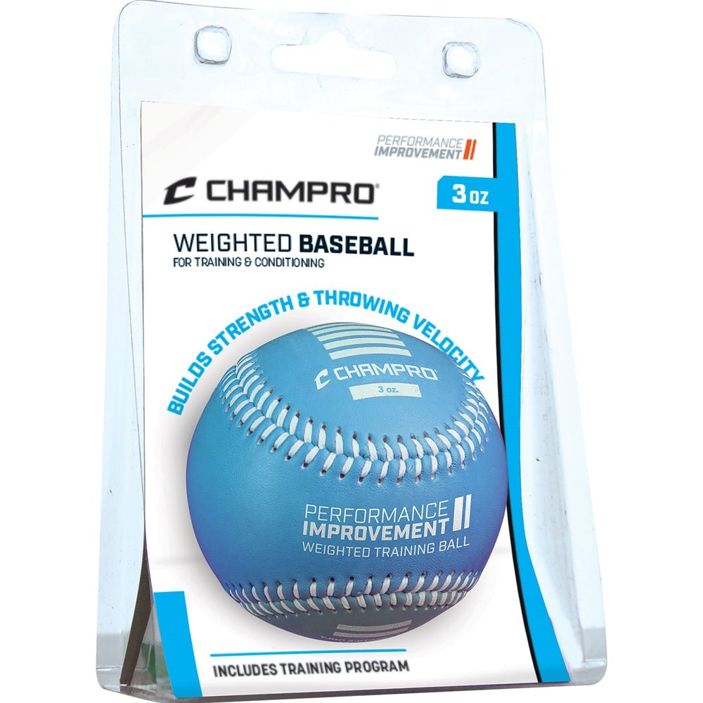 Champro Weighted Training Baseballs | Champro CBB703 - CBB706 LIGHTBLUE 3 OZ. CLAM SHELL Baseballs