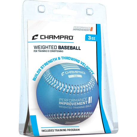 Champro Weighted Training Baseballs | Champro CBB703 - CBB706 LIGHTBLUE 3 OZ. CLAM SHELL Baseballs