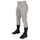 CHAMPRO Women's Standard Low - Rise Softball Pants Grey Girls Small Baseball Pants
