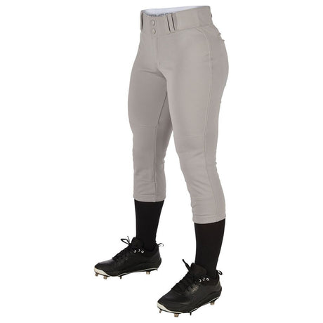 CHAMPRO Women's Standard Low - Rise Softball Pants Grey Girls Small Baseball Pants