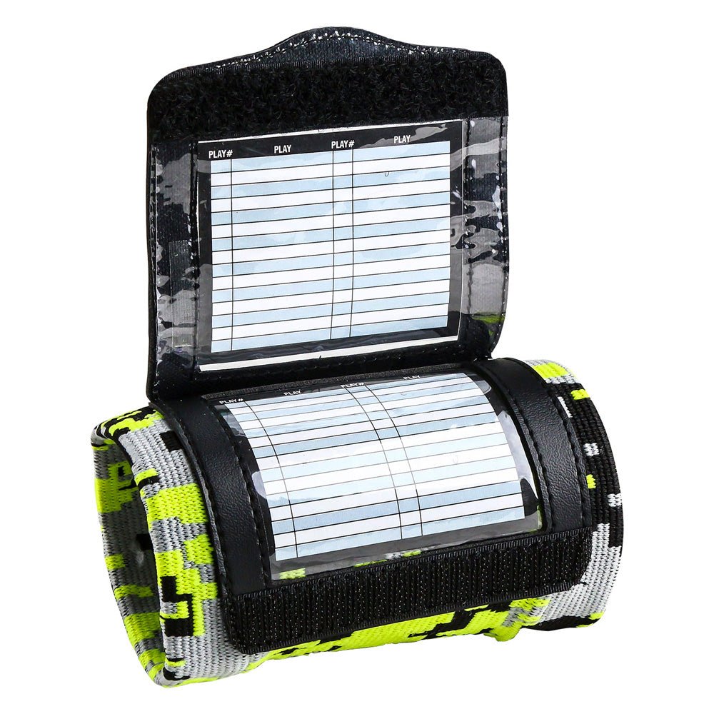 Champro Wristband Playbooks | Champro AF50C CAMOOPTICYELLOW Standard American Football Helmet Accessories