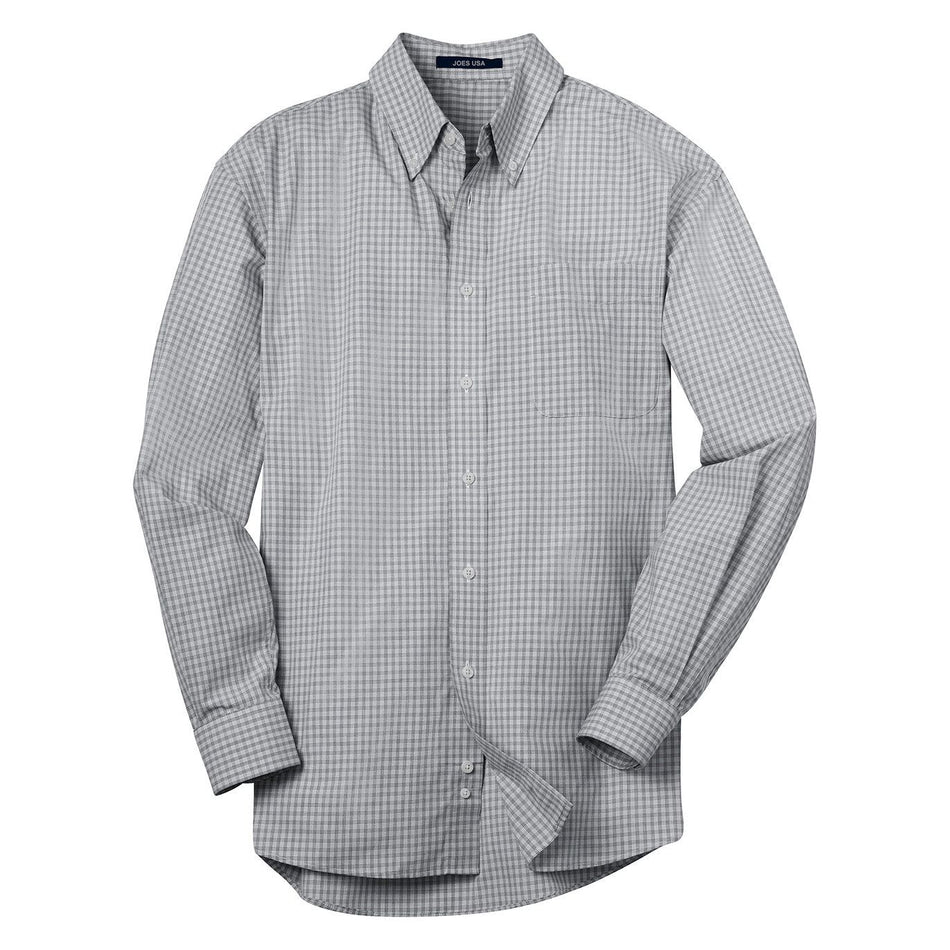 Plaid Pattern Easy Care Shirt