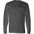 Mens TALL Long Sleeve Essential T-Shirt with Pocket Joe's USA Large Tall Charcoal