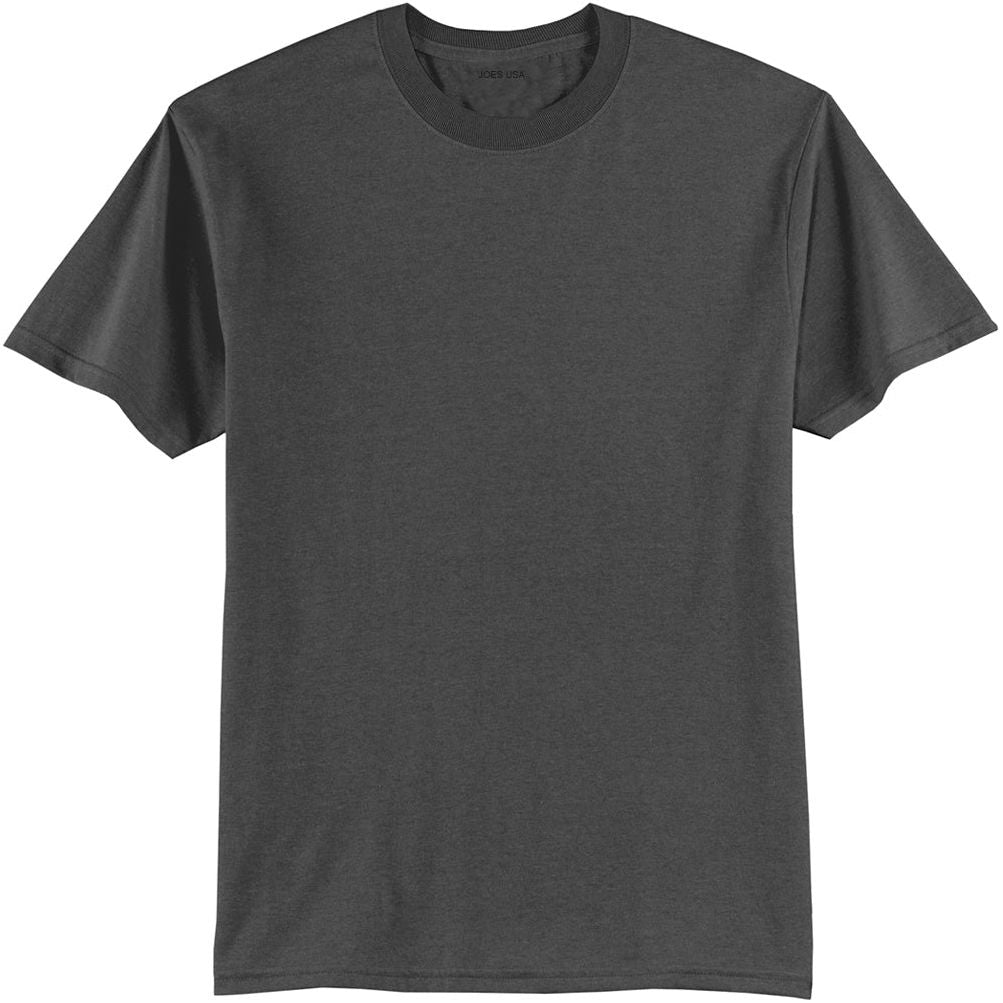 Mens Tall 50/50 Cotton/Poly T-Shirts Joe's USA Large Tall Charcoal