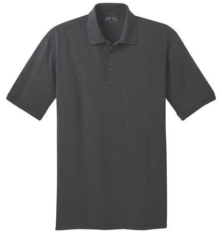 Men's Tall 5.5-Ounce Jersey Knit Polo Polos/Knits Joe's USA Charcoal Large Tall