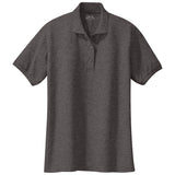 Ladies Silk Touch Polo-CharcoalHeatherGrey Polos/Knits Joe's USA Charcoal Heather Grey X-Small