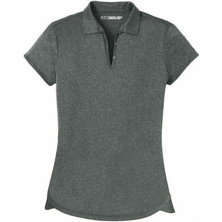 Ladies Moisture Wicking Heather Golf Polos in XS-4XL DRI-EQUIP X-Small Charcoal Heather