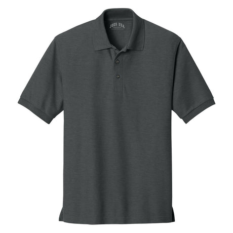 Mens Classic Silk Touch Polo Shirts in 36 Colors and Sizes: XS-6XL-CharcoalHeatherGrey Polos/Knits Joe's USA Charcoal Heather Grey X-Small