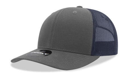 Decky 6 Panel Mid Profile Structured Cotton Blend Trucker | Decky 6021