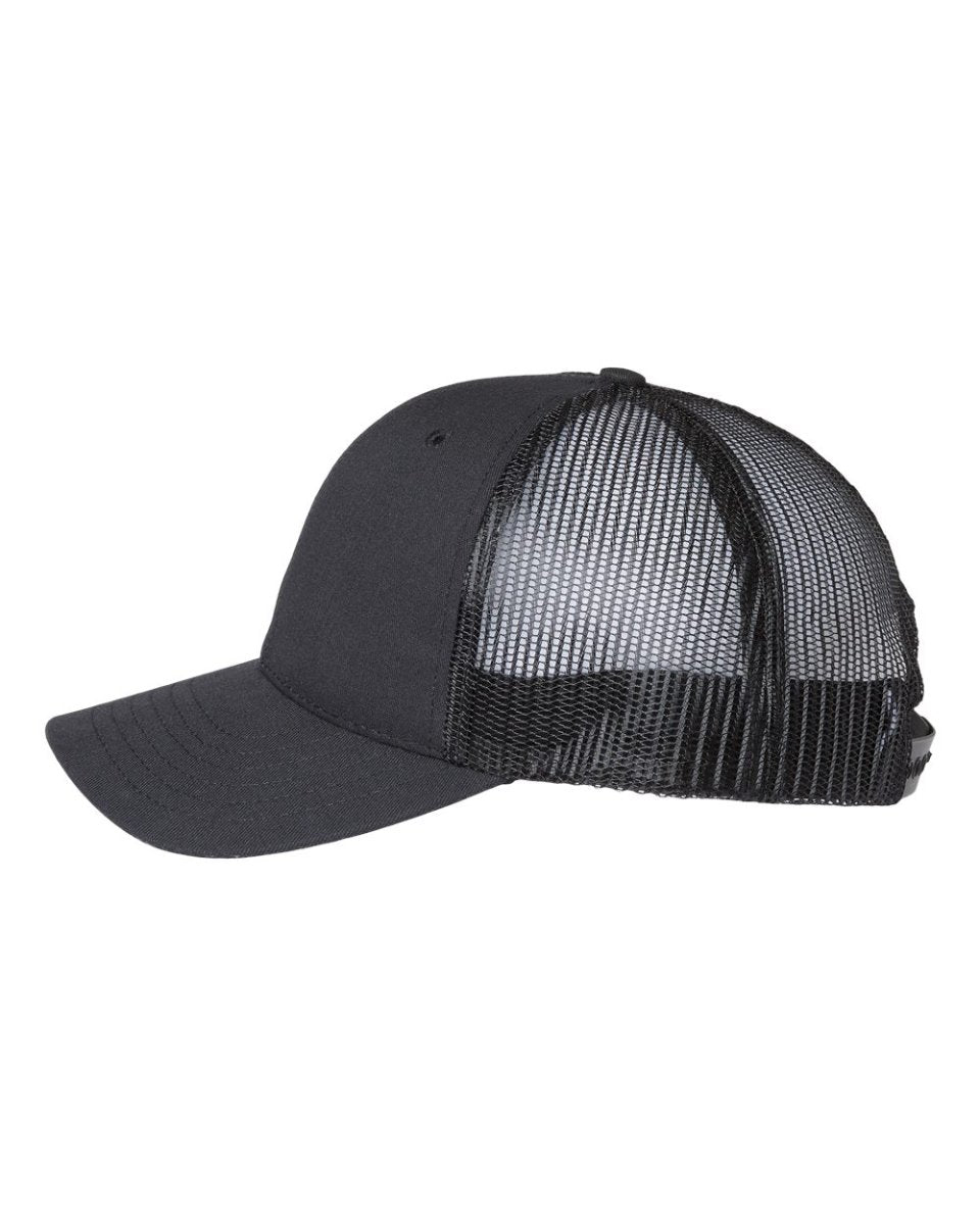 Classic Caps USA - Made Trucker Cap - Classic Caps USA100 Black Adjustable Hats