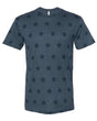 Code Five Men's Star Print Tee - Code Five 3929 Denim Star S Short Sleeve T-Shirts