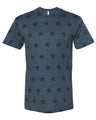 Code Five Men's Star Print Tee - Code Five 3929 Denim Star S Short Sleeve T-Shirts