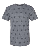 Code Five Men's Star Print Tee - Code Five 3929 Granite Heather Star S Short Sleeve T-Shirts