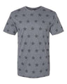 Code Five Men's Star Print Tee - Code Five 3929 Granite Heather Star S Short Sleeve T-Shirts