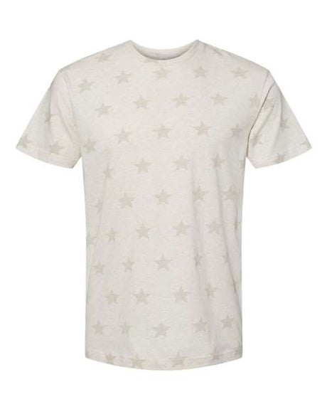 Code Five Men's Star Print Tee - Code Five 3929 Natural Heather Star S Short Sleeve T-Shirts