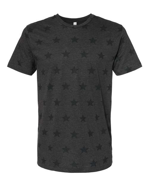 Code Five Men's Star Print Tee - Code Five 3929 Smoke Star S Short Sleeve T-Shirts