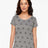 Code Five Women's Star Print Scoop Neck Tee - Code Five 3629 Granite Heather Star S Short Sleeve T-Shirts