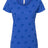 Code Five Women's Star Print Scoop Neck Tee - Code Five 3629 Royal Star S Short Sleeve T-Shirts