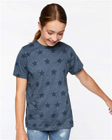 Code Five Youth Star Print Tee - Code Five 2229 Denim Star XS Short Sleeve T-Shirts