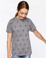 Code Five Youth Star Print Tee - Code Five 2229 Granite Heather Star XS Short Sleeve T-Shirts