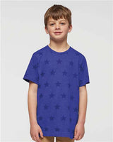 Code Five Youth Star Print Tee - Code Five 2229 Royal Star XS Short Sleeve T-Shirts