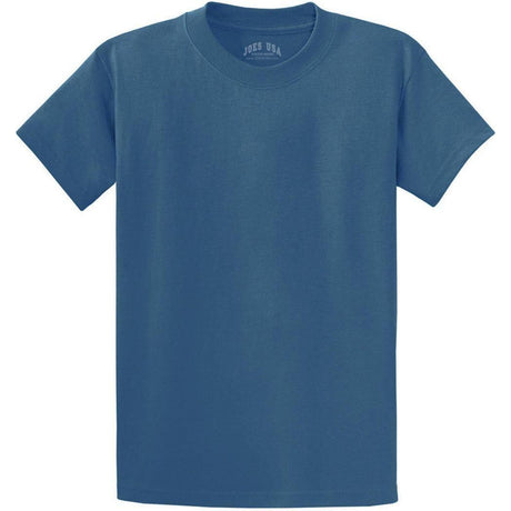 Men's Durable 100% Heavyweight Cotton T-Shirts in Regular, Big, and Tall Sizes-ColonialBlue T-Shirts Joe's USA Colonial Blue Small