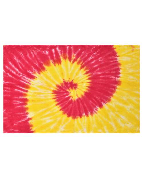 Colortone Beach Towel - Colortone 7000 Spiral Yellow/ Pink One Size Classic Towels