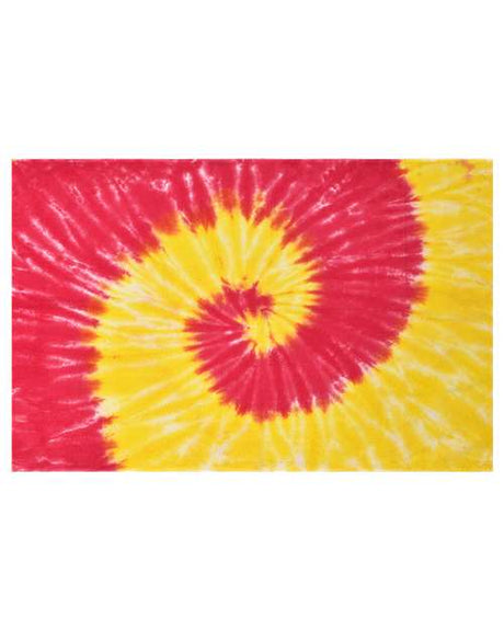 Colortone Beach Towel - Colortone 7000 Spiral Yellow/ Pink One Size Classic Towels